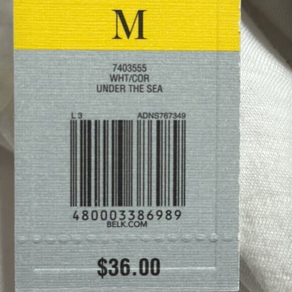 Crown & Ivy size medium white sleeveless tank button close back embroidered NWT - Picture 10 of 12